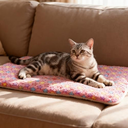 2 Pack Cat Blankets for Indoor Cats, Ultra Soft Reversible Mat, Fluffy Flannel - Image 3
