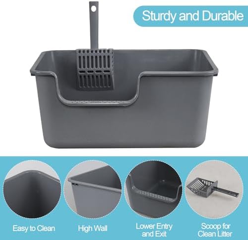 Set of 4 Large Plastic Cat Litter Pan - Image 3