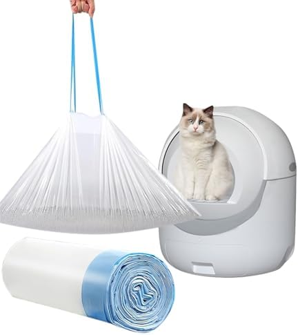 20 Count Cat Drawstring Litter Box Liners 26.6x16.7 inches 2Mils Super Thick by YYaaloa