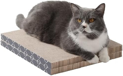 Hide & Scratch Cat Scratcher Refill Pads 2 Pack Double Sided Cardboard by HideScratch