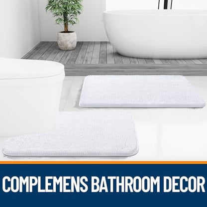 OLANLY Bathroom Runner Rugs 40x24, Extra Soft Absorbent Chenille Bath Rugs - Image 7