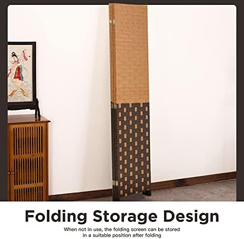 FDW 4-Panel Folding Room Divider | 6ft, CM | Light & Portable - Image 5