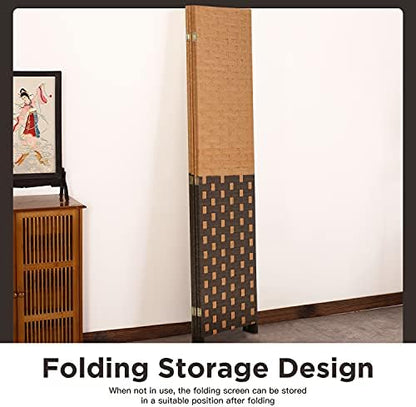 FDW 4-Panel Folding Room Divider | 6ft, CM | Light & Portable - Image 5