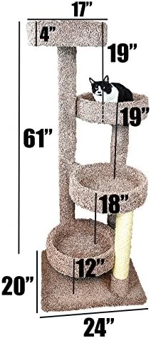 New Cat Condos 190113-Neutral Color Solid Wood Large Cat Playground - Image 2
