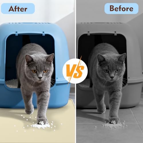 Cat Litter Mat 24" x 16", Soft Silicone Material, Easy Clean Waterproof No Slip - Image 3