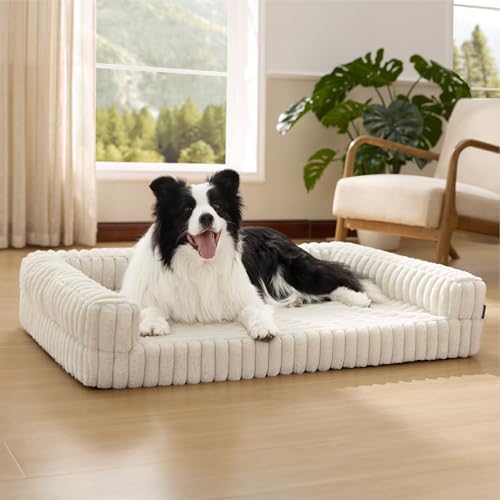 Bedsure ComfyFleece® Memory Foam Orthopedic Dog Beds Large Sized Dog 35" by BEDSURE