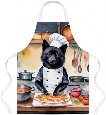Caroline's Treasures Schipperke The Chef Apron Cooking Kitchen Server Baking by CarolinesTreasures