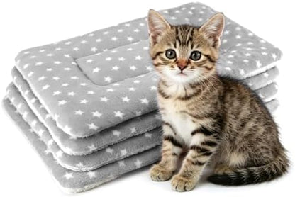4 Pack Cat Bed Mat, Washable Sleeping Pad by HeNdShe
