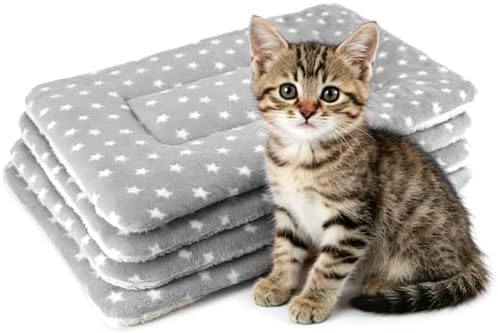 4 Pack Cat Bed Mat, Washable Sleeping Pad by HeNdShe