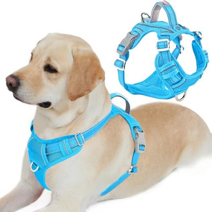 BARKBAY No Pull Dog Harness for Large Dogs, ID Tag Holder Dog Vest by BARKBAY