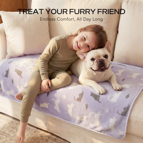 Luciphia 3 Pack Cute Cat Blankets Cozy Small Throw - Image 4