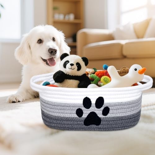Small Woven Dog Toy Basket - Image 5