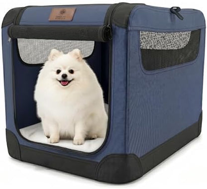AKC Soft-Sided Dog Travel Crate, Folding Portable Kennel by AmericanKennelClub