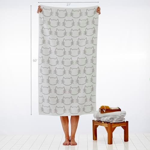 SKL Home Cat Bath Towel, 100% Cotton, Reversible - Image 3