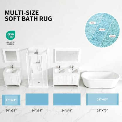 ILANGO Bathroom Rugs 60" × 24", Extra Soft Absorbent Microfiber Bath Rugs - Image 4