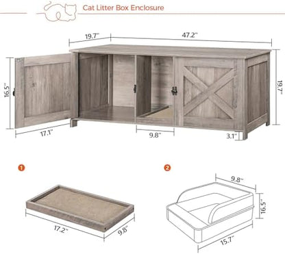 MAHANCRIS Cat Litter Box Enclosure - Image 4