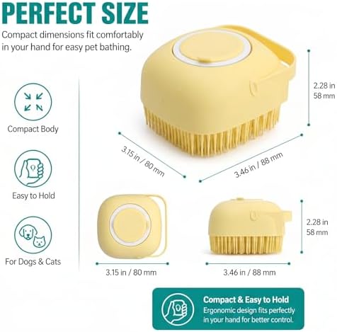 Soft Silicone Pet Bath Massage Brush - Image 2