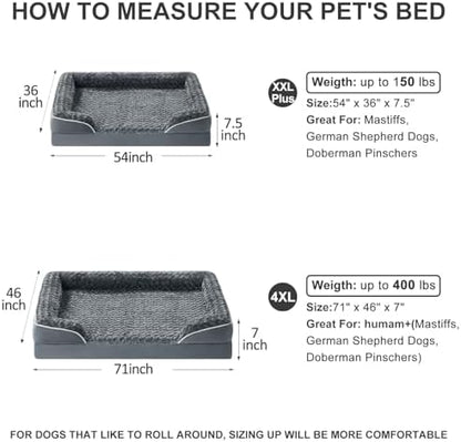 WNPETHOME Orthopedic Washable Human Dog Bed - Image 7
