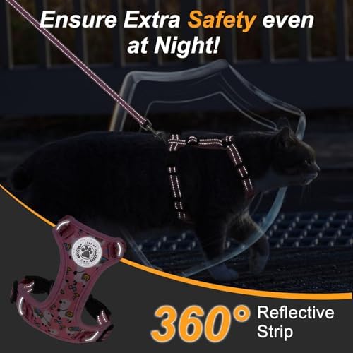 BEAUTYZOO Cat Harness and Leash Set, Escape Proof and Adjustable - Image 5