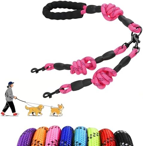 Dual Dog Leash - 360° Swivel No Tangle Walking Leash, Detachable Design by PawLuxe