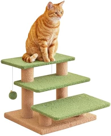 15''H Green Multi-Step Pet Stairs by Furcato