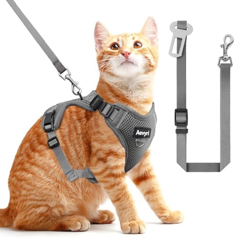 Cat Harness and Leash for Walking, The Upgrade Can be Adjusted in Four by Unknown