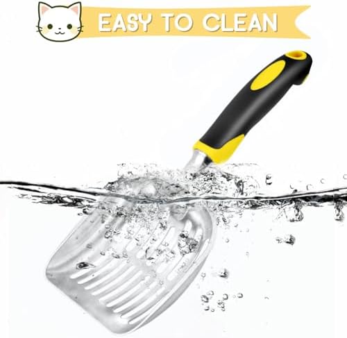 Cat Litter Scoop, Metal Cat Scooper, Rubber Handle Scoop, Sifting Shovel - Image 4
