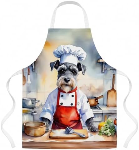 Caroline's Treasures Schnauzer The Chef Apron Cooking Kitchen Server Baking by CarolinesTreasures