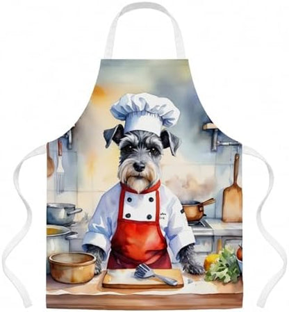 Caroline's Treasures Schnauzer The Chef Apron Cooking Kitchen Server Baking by CarolinesTreasures