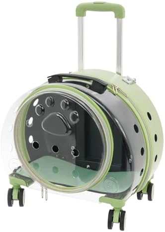 Clear Rolling Pet Carrier, Breathable Cat Carrier by Unknown