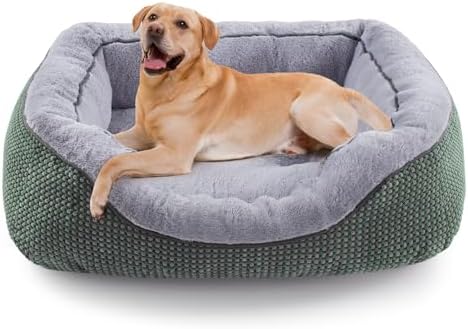 INVENHO Large Dog Beds Large Sized, Washable Orthopedic Warming Soft Sleeping by INVENHO