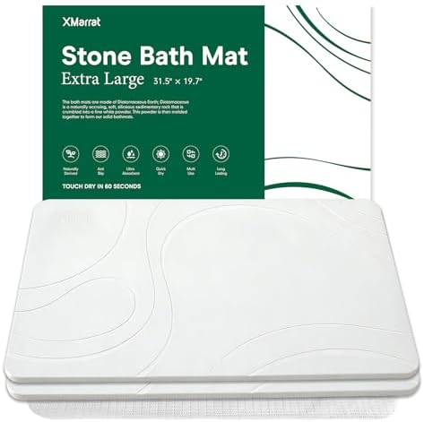 XMarrat Extra Large Stone Bath Mat by XMarrat