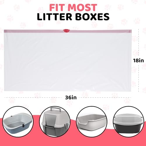 Cat Litter Box Liners 30 Count Drawstring Kitten Waste Bag - Image 6