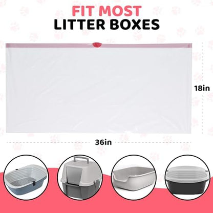 Cat Litter Box Liners 30 Count Drawstring Kitten Waste Bag - Image 6