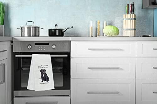 E&S Imports Black Pug Kitchen Towels - Image 2