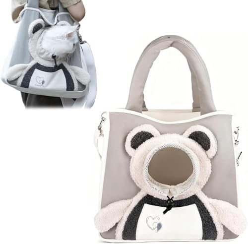 Paw Peek Bag, Breathable Pet Canvas Shoulder Carrier, Cat Dog Tote | Colorful by Panmall