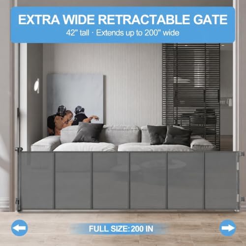 Veraste 200" Reinforced Retractable Baby Gate - Image 2