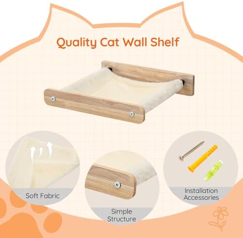 HOOBRO Cat Wall Shelf Set of 2, Wall Mounted 4-Level Cat Steps - Image 5