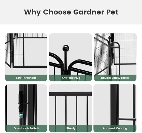 Gardner Pet Dog Playpens, Foldable Pet Play Yard Gate - Image 6