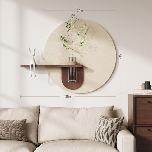 3D Textured Minimalist Round Neutral Wall Art - Image 5