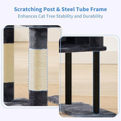 Heybly Cat Tree with Toy, 49 inch Cat Tower - Image 6
