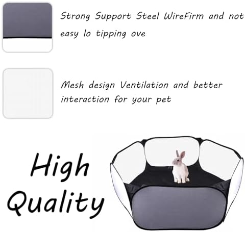 Small Animals Playpen, Portable Pop-up Open Interactive Pet Tent, Indoor - Image 5