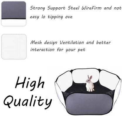 Small Animals Playpen, Portable Pop-up Open Interactive Pet Tent, Indoor - Image 5