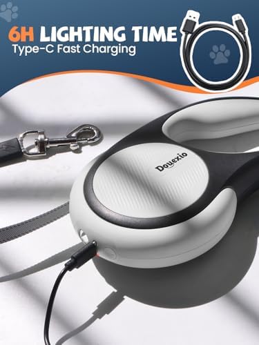 Retractable Dog Leash with LED Flashlight, Douexio Upgrade 3 in 1 Dog Leash - Image 4