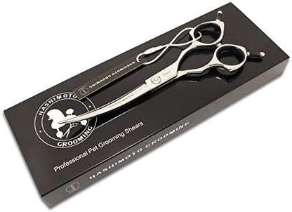 HASHIMOTO Curved Dog Grooming Scissors, 6.5 inch, Designed - Image 6