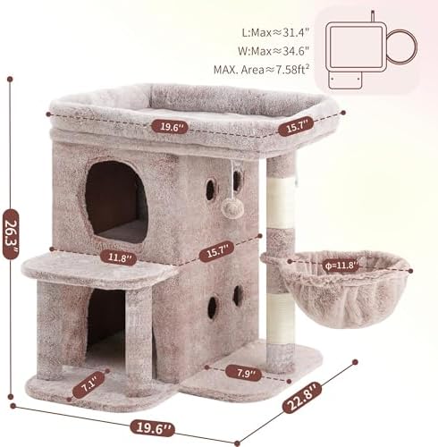 Heybly 26.3" Cat Tree for Large Cats - Image 4