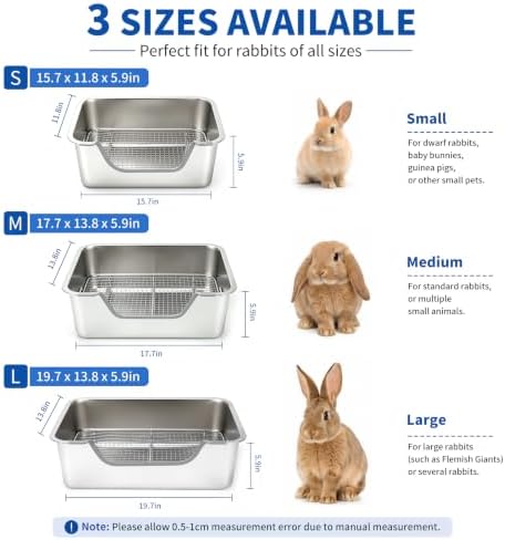 Stainless Steel Rabbit Litter Box - Image 2