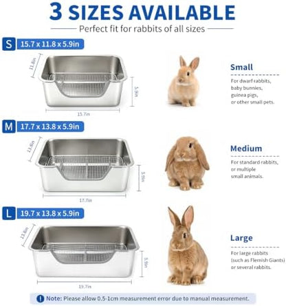 Stainless Steel Rabbit Litter Box - Image 2