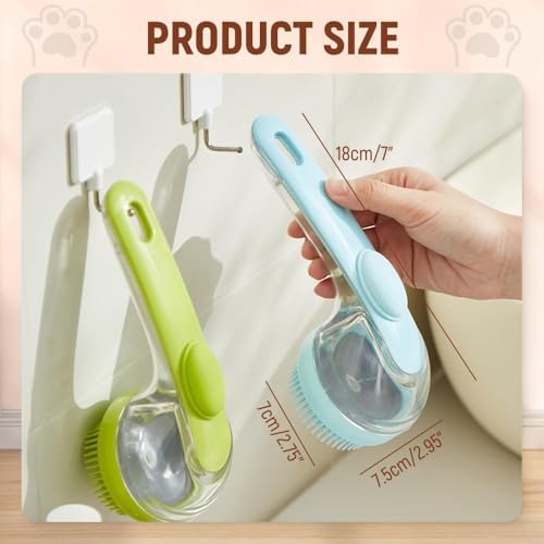 Pet Bath Brush with Shampoo Dispenser, 2026 New Dog Bath Brush Soft Silicone - Image 5