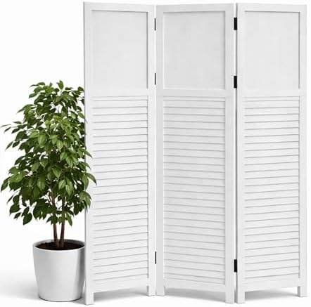 3 Panel Room Divider, Folding Wood Privacy Screen by AsNefeli